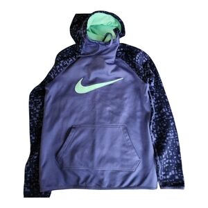 Nike Blue and Green Dri-Fit Hoodie